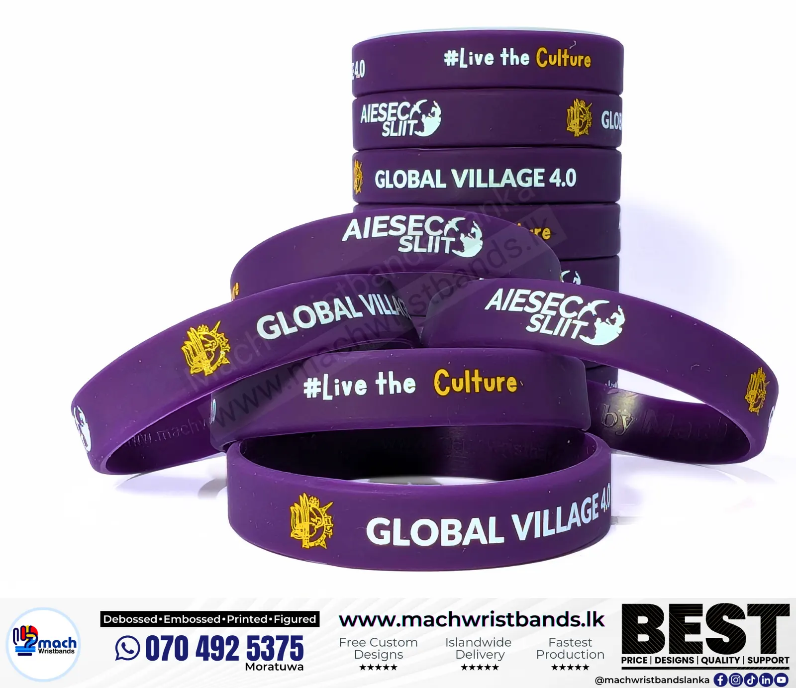 SLIIT screen printed bangles